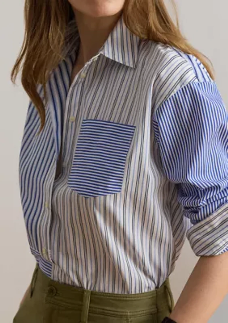 Relaxed Fit Striped Broadcloth Shirt