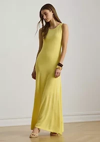 Women's Sleeveless Boat Neck Maxi Dress