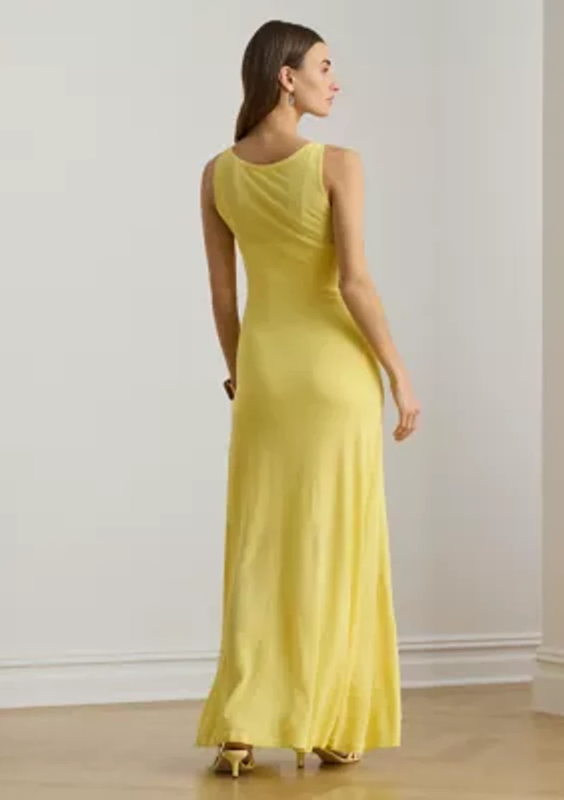 Women's Sleeveless Boat Neck Maxi Dress