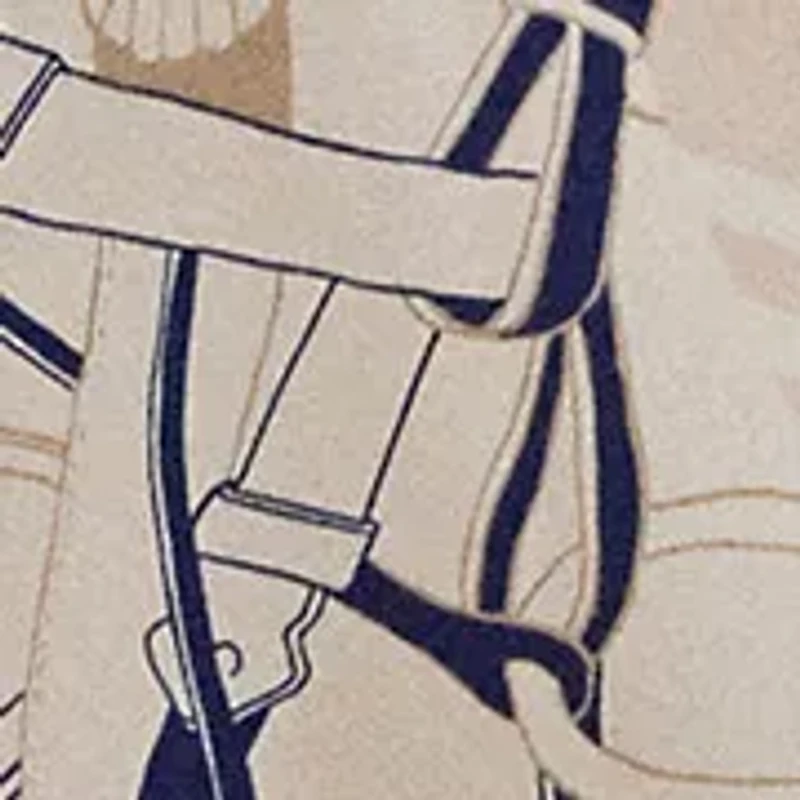 Relaxed Fit Belting-Print Crepe Shirt