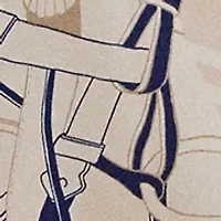 Relaxed Fit Belting-Print Crepe Shirt