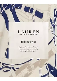 Relaxed Fit Belting-Print Crepe Shirt