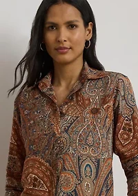 Classic Fit Paisley Crepe Shirt Product Id