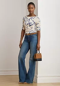 Women's Classic Fit Paisley Crepe Shirt