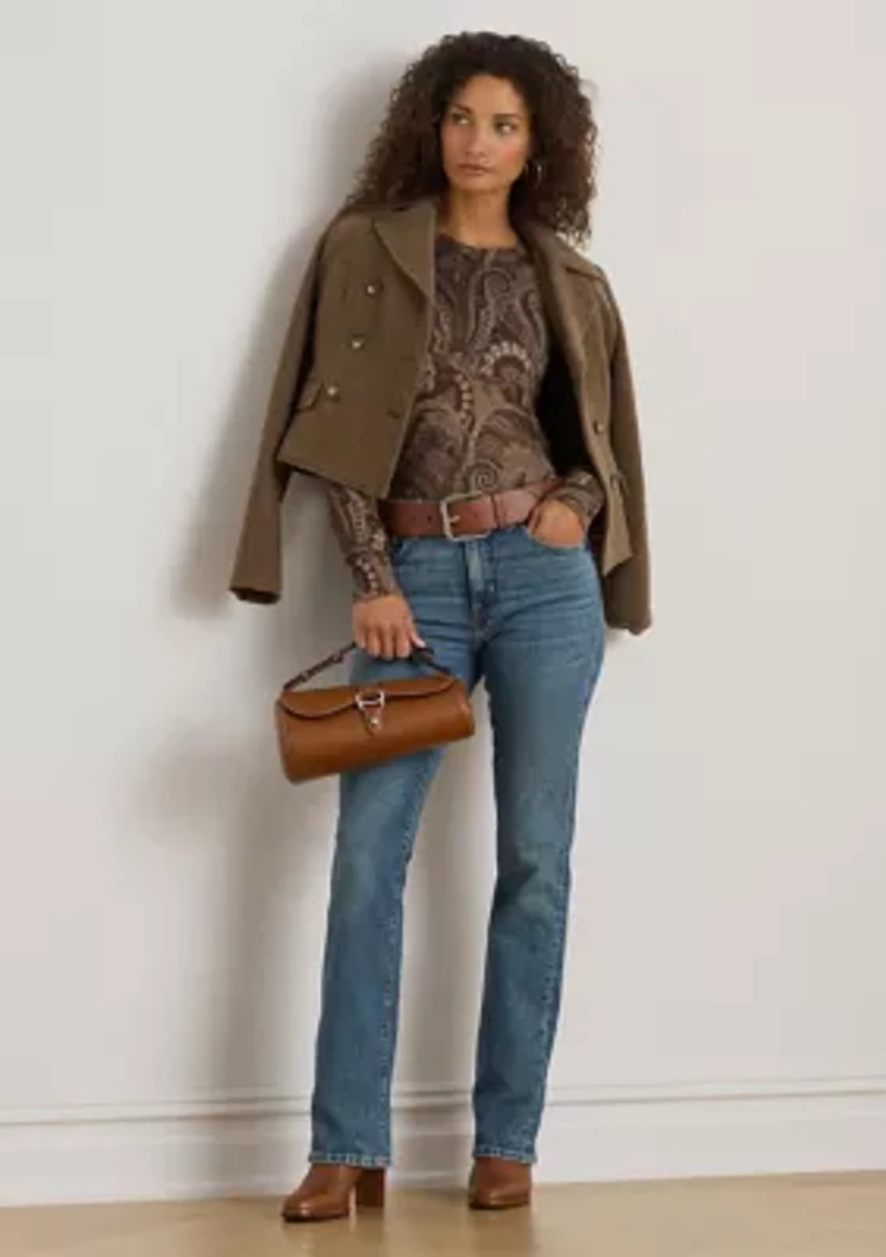 Women's Paisley Cotton Blend Sweater