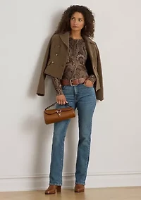 Women's Paisley Cotton Blend Sweater