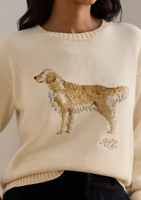 Intarsia-Knit Golden Retriever Sweater