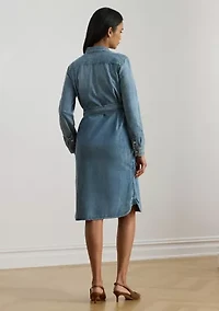 Belted Denim Shirtdress