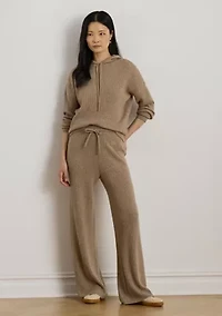 Women's Rib-Knit Cashmere Wide-Leg Pants