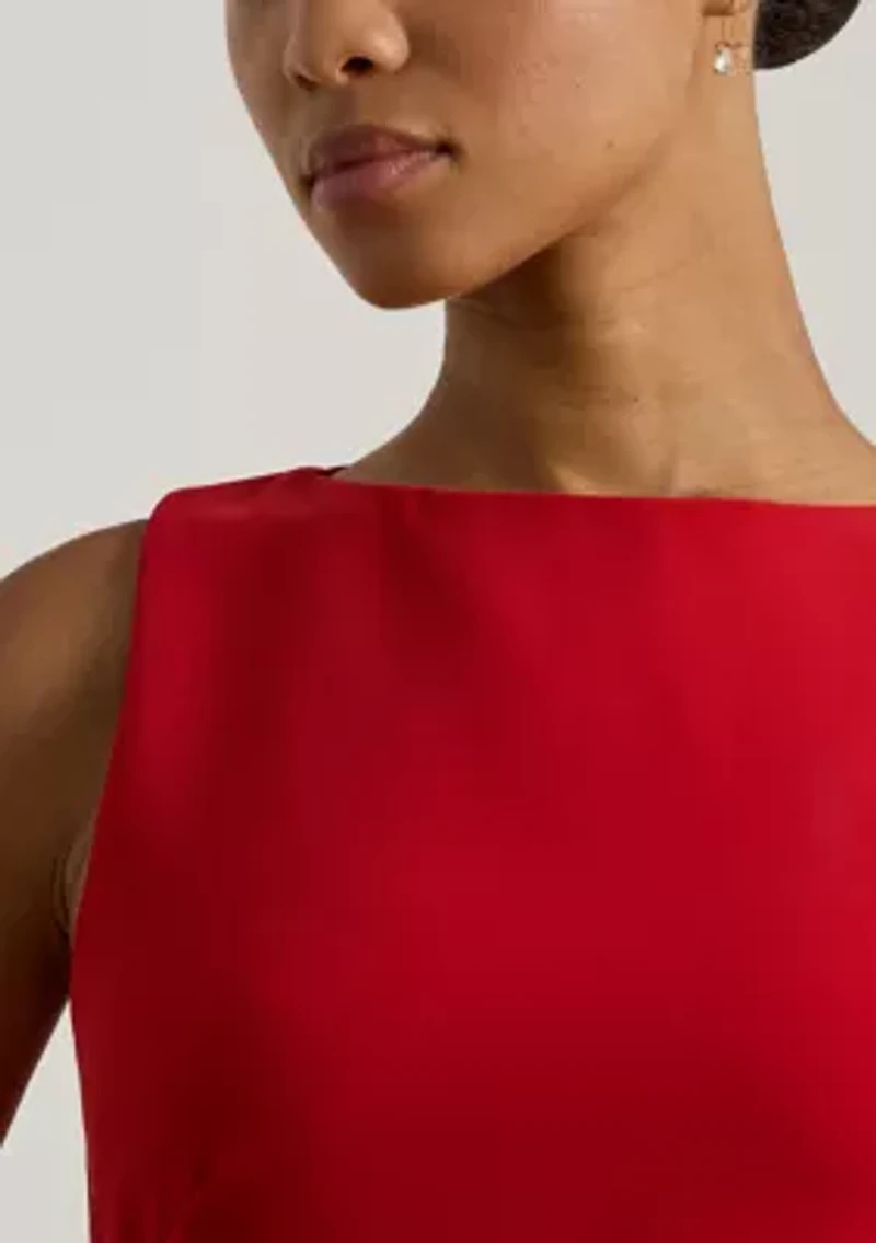 Women's Faille Sleeveless Sheath Dress