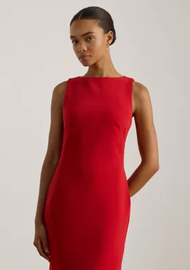 Women's Faille Sleeveless Sheath Dress