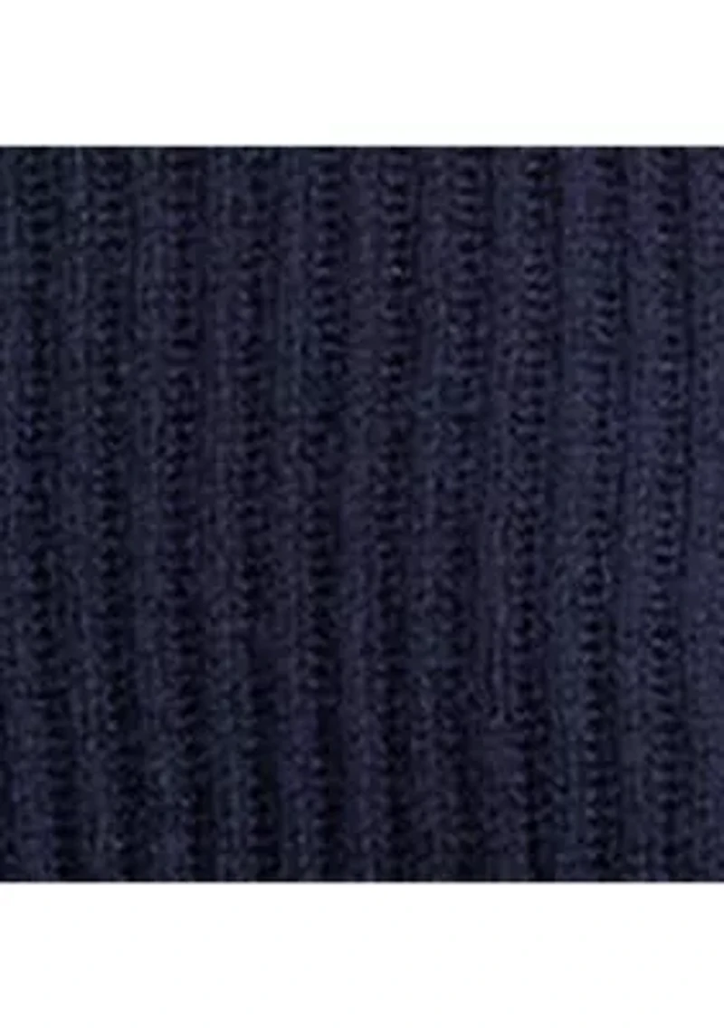 Women's Wool-Cashmere Cropped Mock Neck Sweater