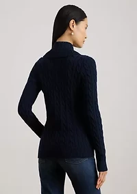 Buckle-Trim Cable Shawl-Collar Cardigan