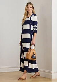 Striped Cotton-Blend Cardigan