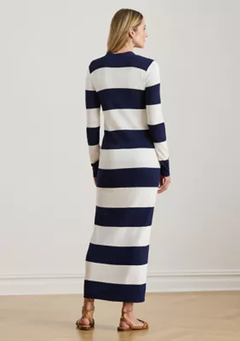 Striped Cotton-Blend Cardigan