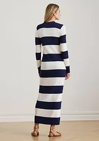 Striped Cotton-Blend Cardigan