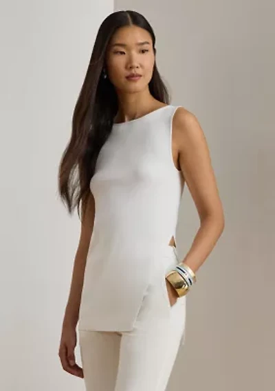 Women's Rib-Knit Sleeveless Sweater