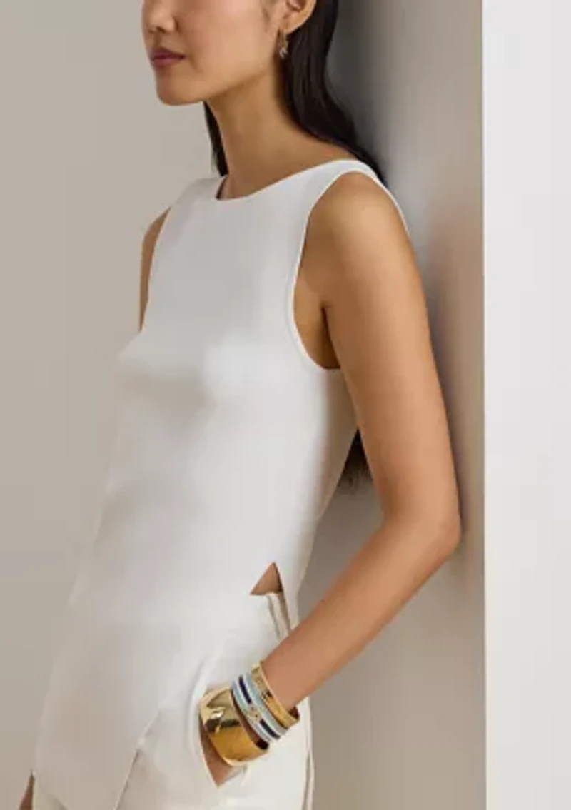 Women's Rib-Knit Sleeveless Sweater