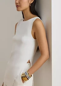 Women's Rib-Knit Sleeveless Sweater