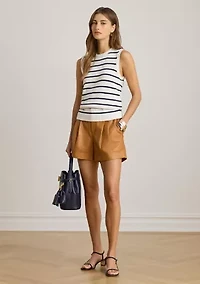 Striped Cotton Sleeveless Sweater
