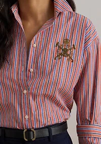 Women's Relaxed Fit Striped Broadcloth Shirt