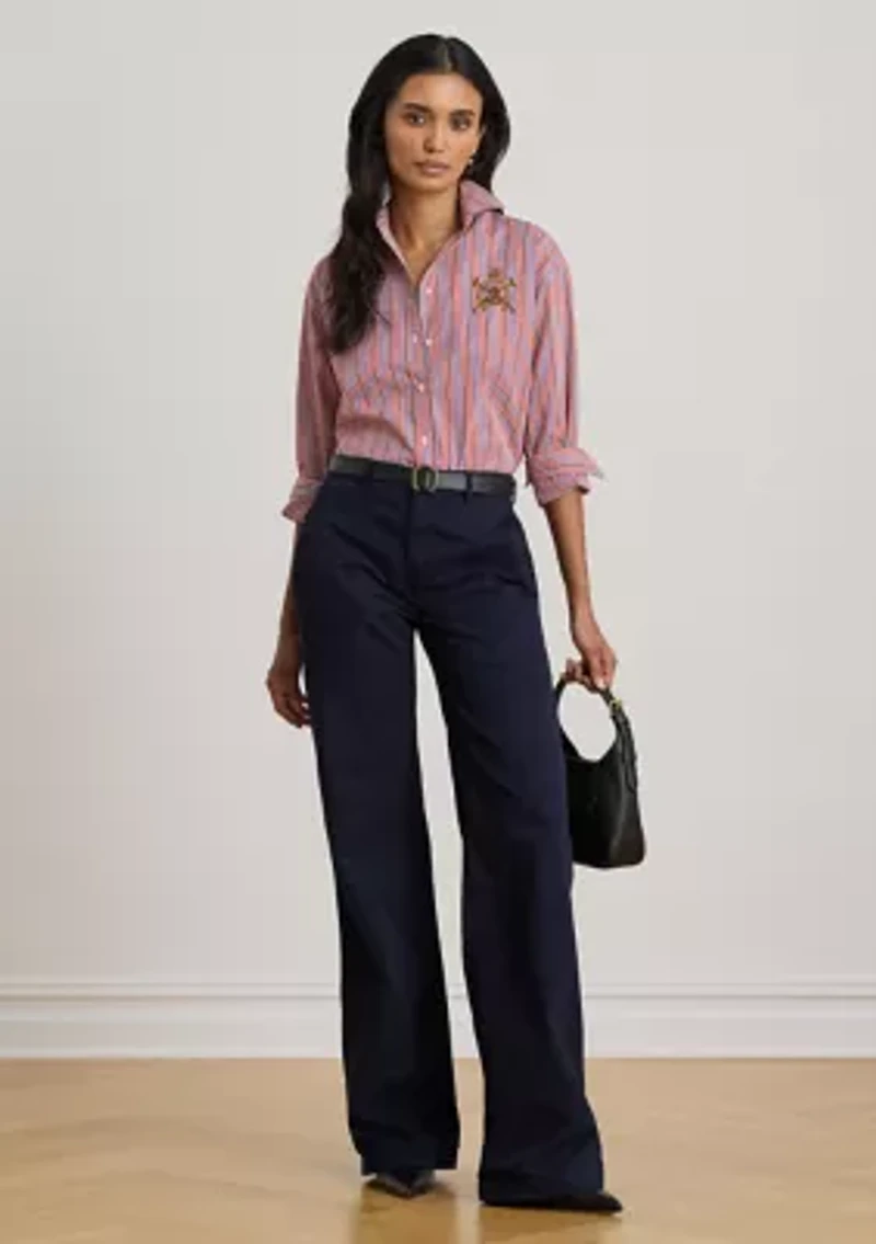 Women's Relaxed Fit Striped Broadcloth Shirt