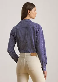 Women's Relaxed Fit Striped Broadcloth Shirt