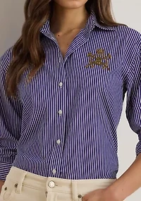 Women's Relaxed Fit Striped Broadcloth Shirt