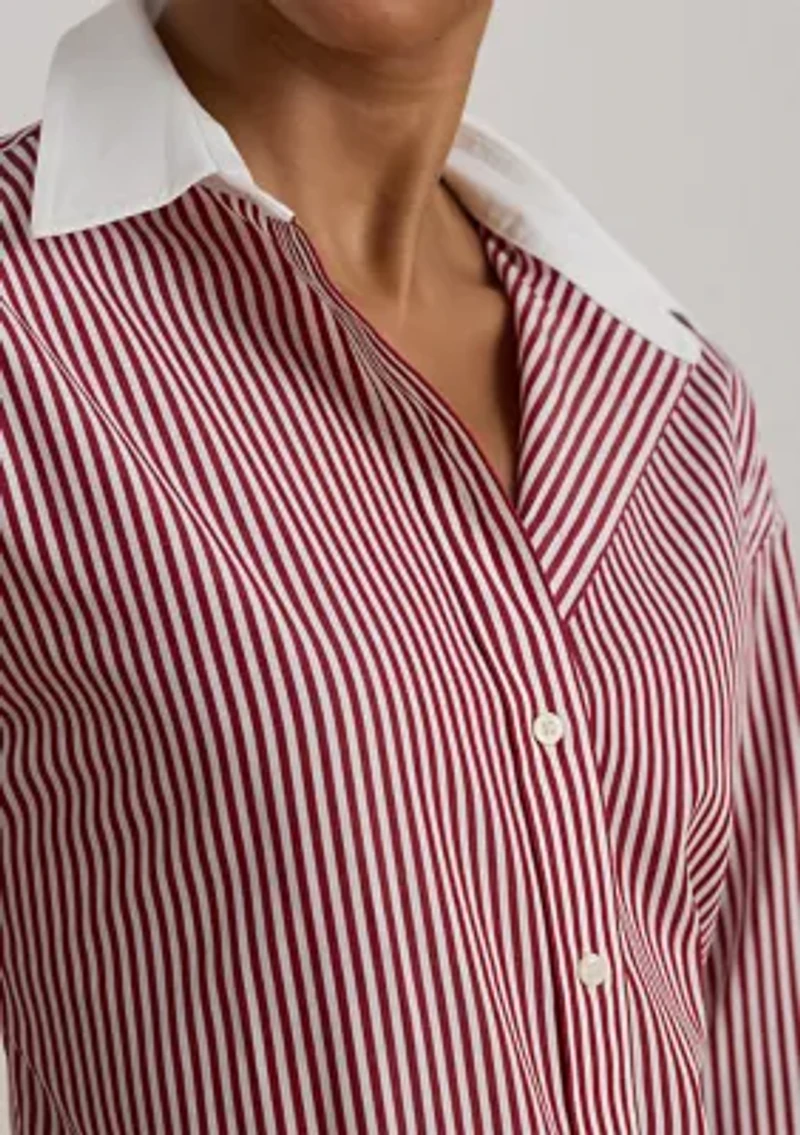 Women's Striped Cotton Broadcloth Shirt