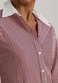 Women's Striped Cotton Broadcloth Shirt