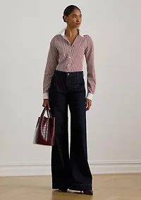 Women's Striped Cotton Broadcloth Shirt