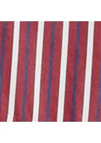 Women's Striped Belted Broadcloth Shirtdress