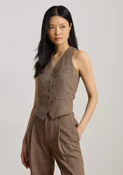 Women's Glen Plaid Wool-Blend Vest