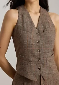 Women's Glen Plaid Wool-Blend Vest