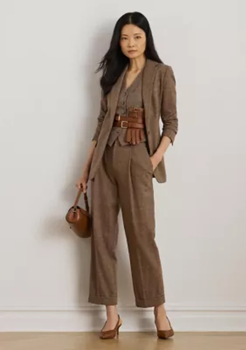 Women's Glen Plaid Wool-Blend Vest