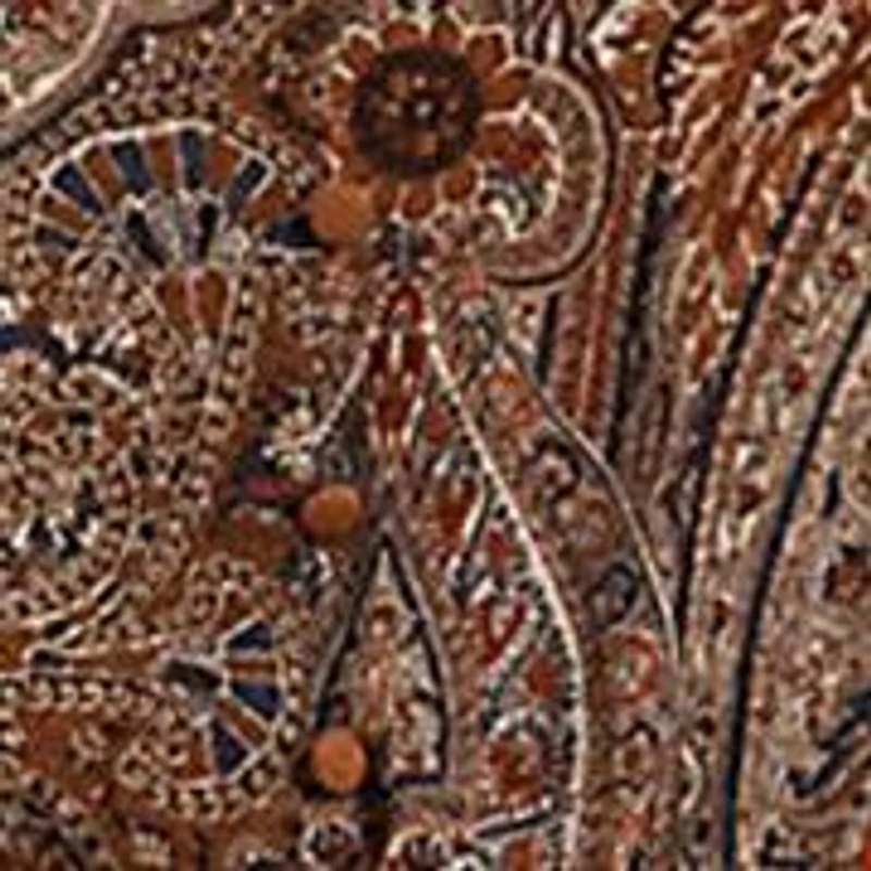 Women's Paisley Belted Crinkle Georgette Dress