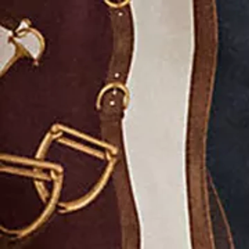 Women's Equestrian-Print Twill Midi Shirtdress