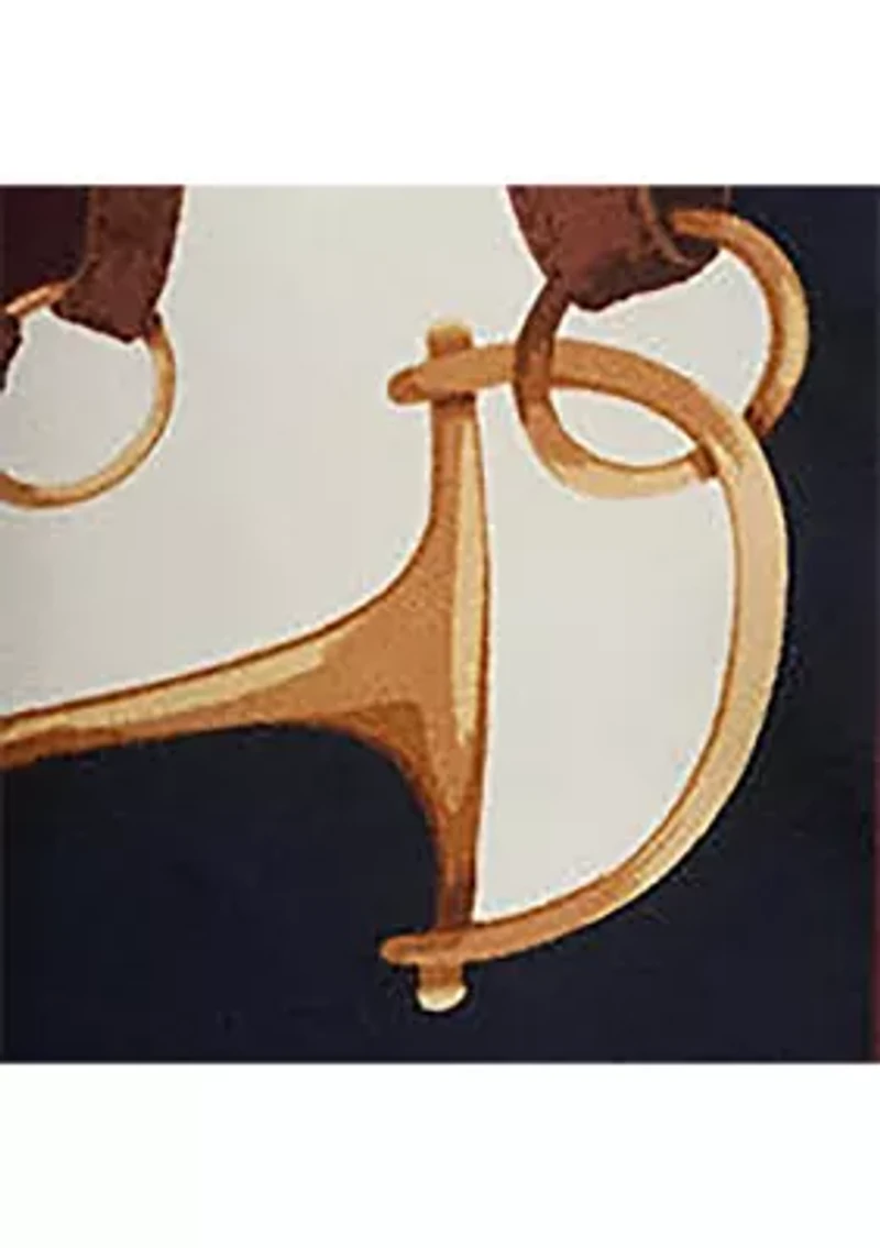 Women's Equestrian-Print Twill Midi Shirtdress