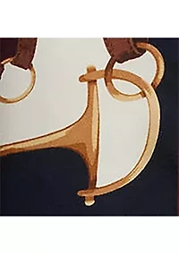 Women's Equestrian-Print Twill Midi Shirtdress