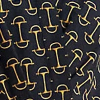 Women's Geo-Print Belted Crepe Dress