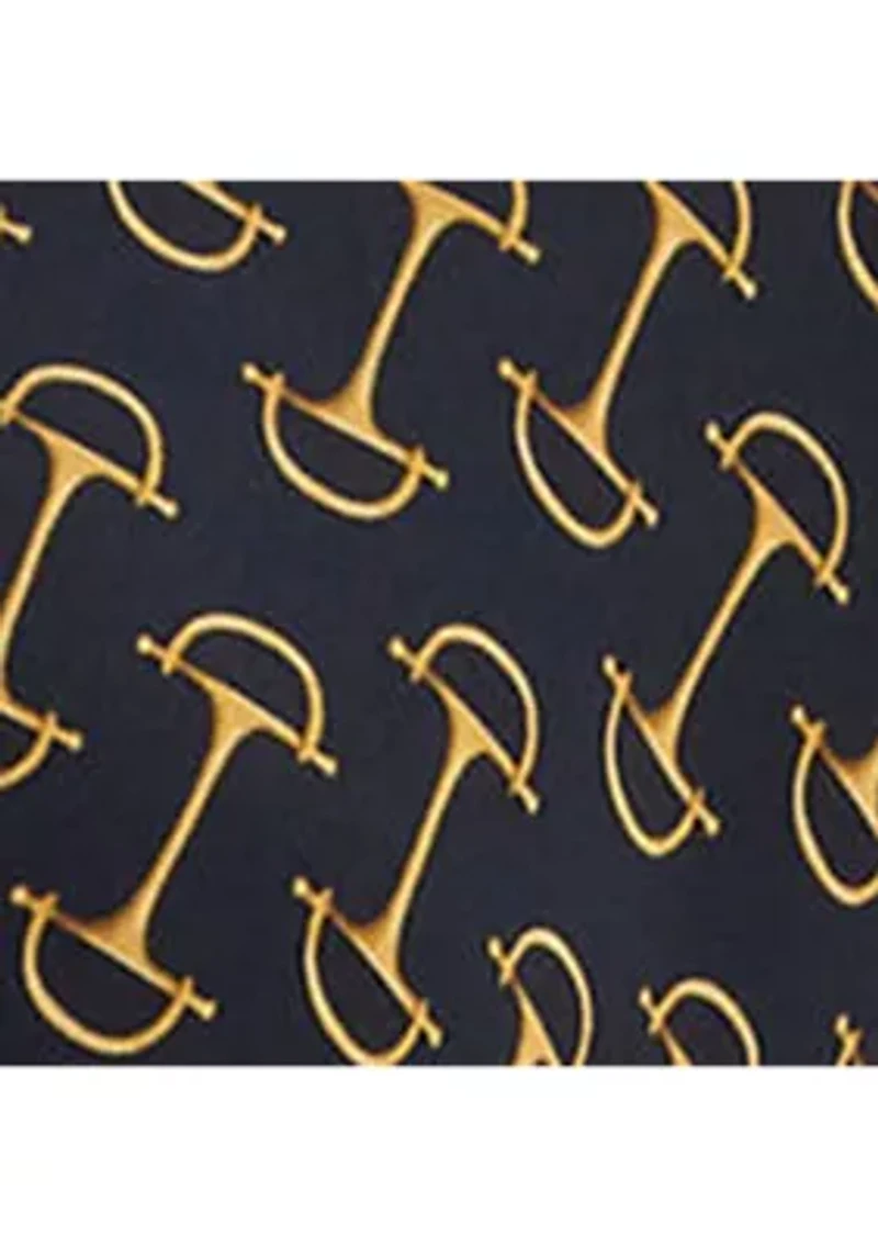 Women's Geo-Print Belted Crepe Dress