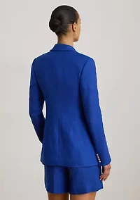 Women's Double-Breasted Linen-Cotton Blazer