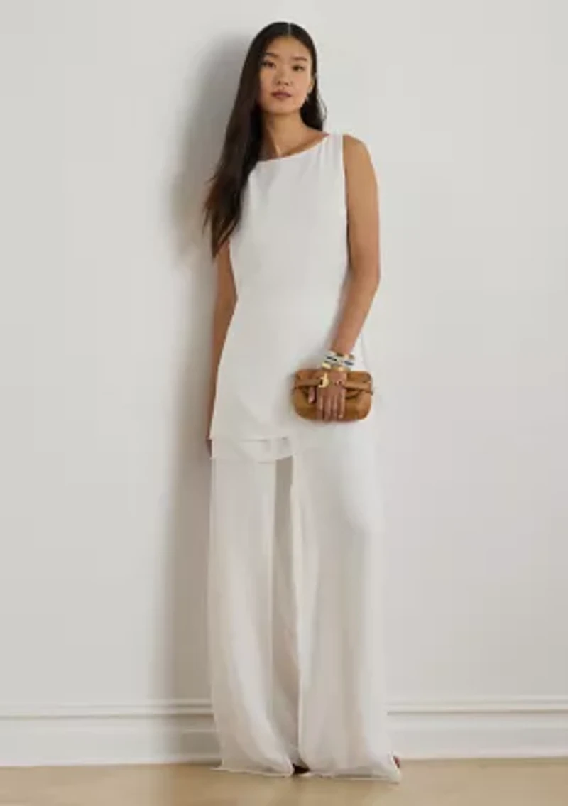 Women's Double-Faced Georgette Sleeveless Tunic