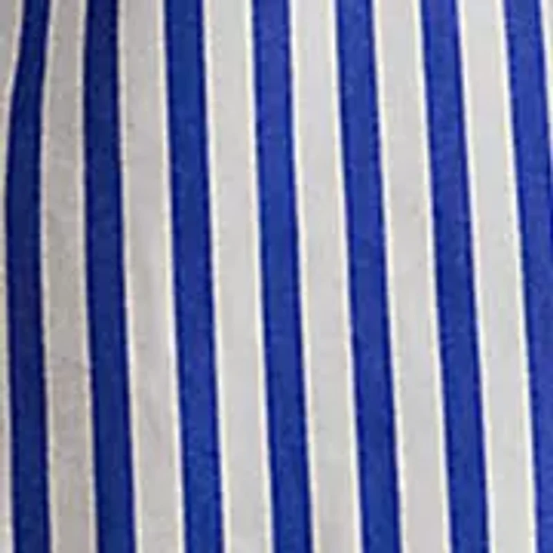 Striped Cotton Broadcloth Cropped Shirt