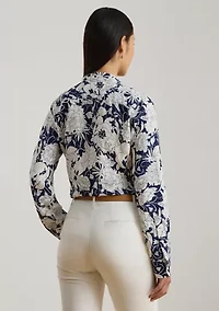 Relaxed Fit Floral Linen Shirt