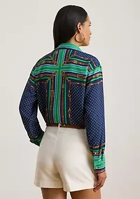 Relaxed Fit Belting & Polka-Dot Shirt