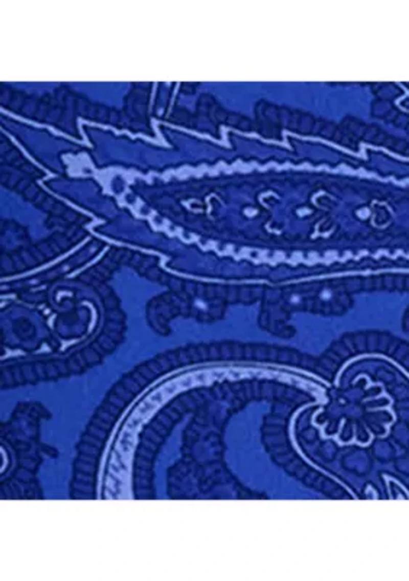 Women's Paisley Crepe Wide-Leg Pants