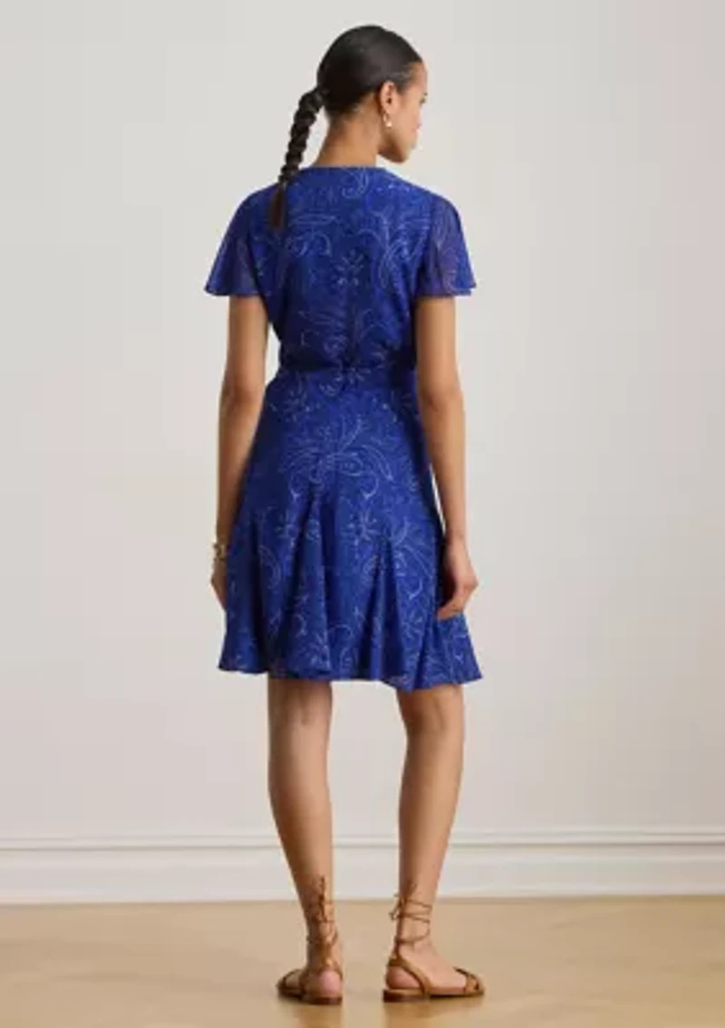 Women's Crinkled Surplice Dress