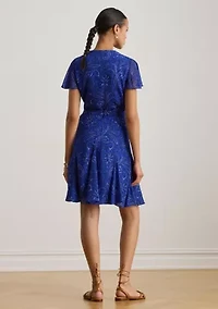 Women's Crinkled Surplice Dress