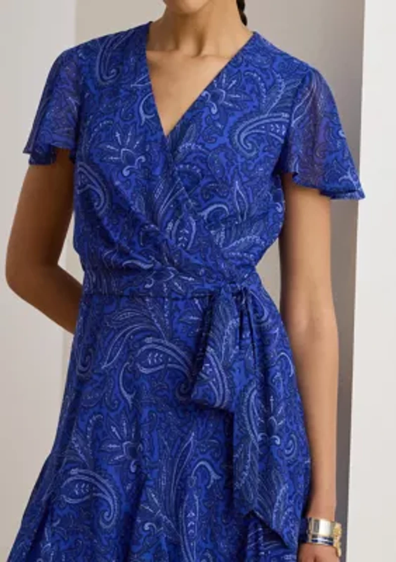 Women's Crinkled Surplice Dress